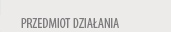 Przedmiot działania